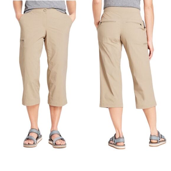 L. L. Bean~Women's Water-Repellent Comfort Trail Pants~Cropped~UPF 50+~ sz 10/12 - Picture 1 of 14